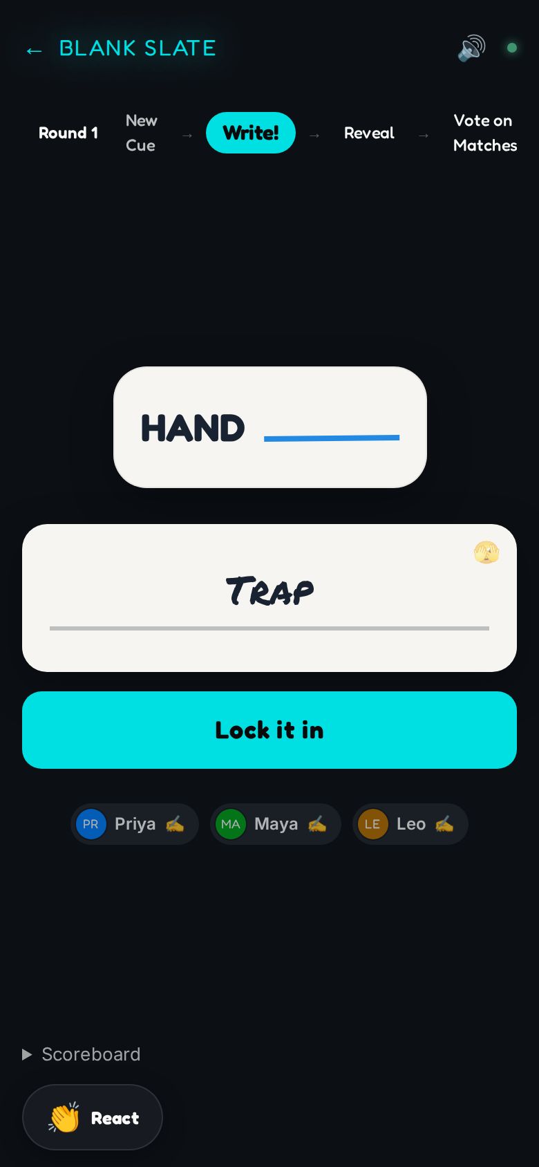 Blank Slate on a phone