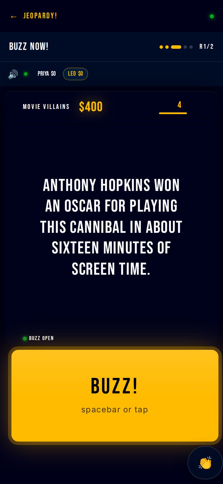 Trivia on a phone